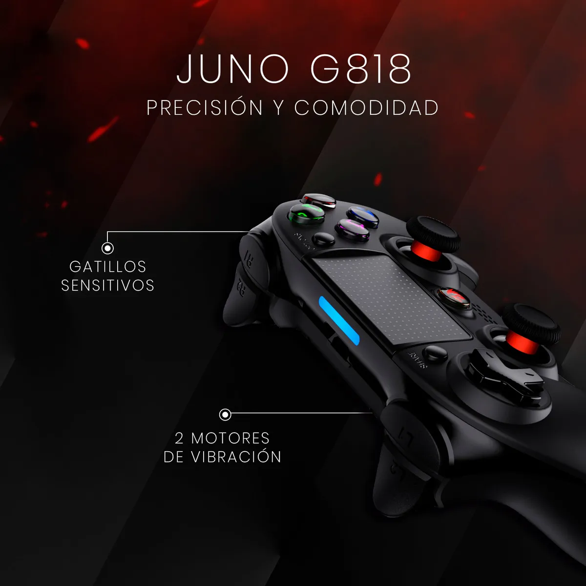 Game Pad Redragon Juno G818 Bluetooth/alámbrico - Imagen 3