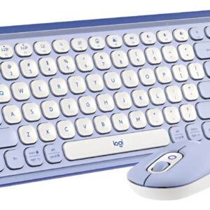 Kit Teclado Y Mouse Logitech Pop Icon, Español, Lila