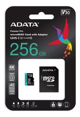 Tarjeta De Memoria Adata Ausdx256gui3v30sa2-ra1 Premier Pro - Imagen 3