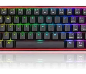 Teclado Mecánico Redragon Fizz Pro K616 Rgb Wireless Dual Color Del Teclado Negro Idioma Español Latinoamérica