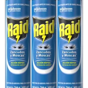 Raid Insecticida X 3 Un 400 Ml