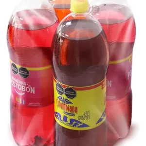 Postobón Gaseosa Surtida 2.5lx4 Colombiana Manzana