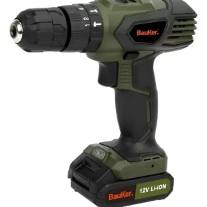 Taladro Percutor Atornillador Inalámbrico De 10mm Bauker