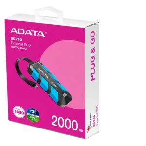 Unidad Solida Externa Adata Sc740 2tb Usb 3.2 (usb-c) Color