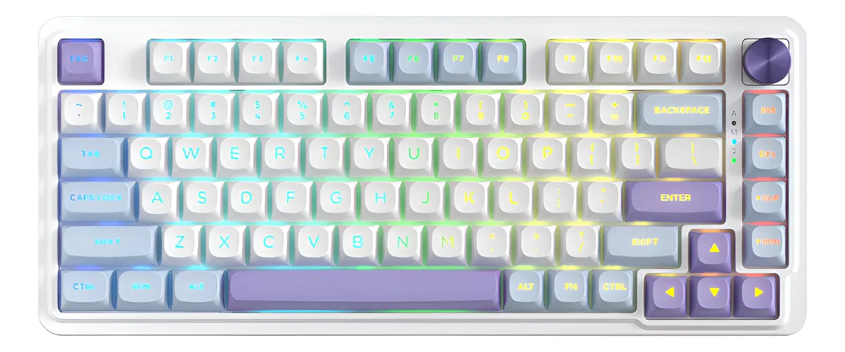 Teclado Gamer Inalámbrico Redragon Ucal Max K673wpb Mecánico Blanco Inglés Us