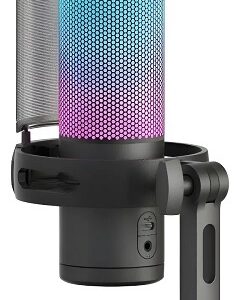 Microfono Gamer Rgb Redragon Gm301 Fenris Negro