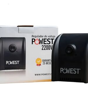 Regulador De Voltaje Automatico 2200va 2.2kva 120v Powest Negro