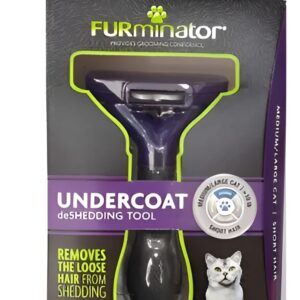 Cepillo Furminator Pelo Corto M/l Gato Mediano Grande Color Violeta