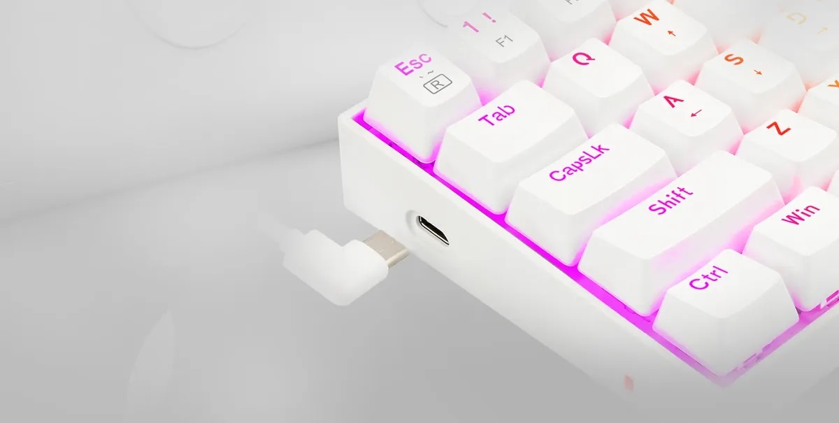 Teclado Redragon Dragonborn K630 Rgb Español Switch Rojo Blanco Español España - Imagen 4