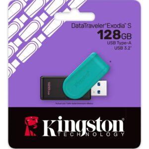 Kingston Usb Datatraveler Exodia S 128 Gb Usb-a 3.2 Dtxs/128 Turquesa