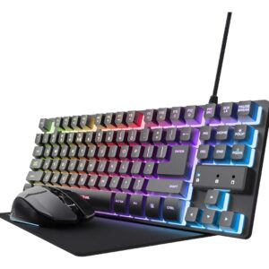 Combo Gaming Trust 25227 Gxt794 Teclado+mouse/ Pad Eco Mouse Negro Negro