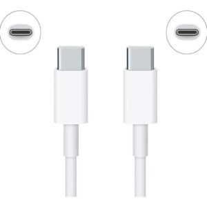 Cable Usb Tipo C A C Carga Rapida Qc 5.0 Datos 1m Macbook Co Blanco