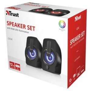Parlantes Trust Gemi 2.0 Usb 12w Iluminación Led Rgb 12 W Negro