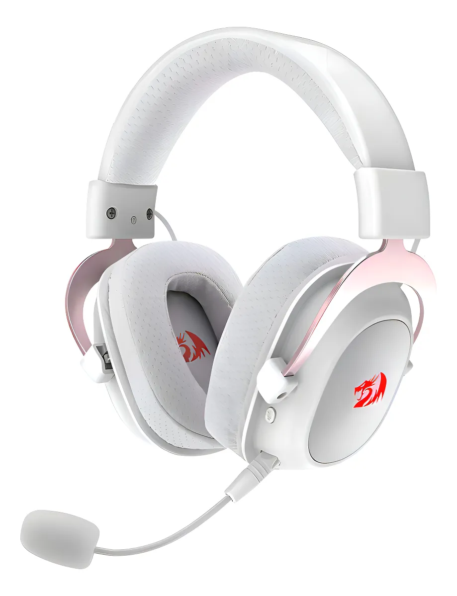 Auriculares Inalámbricos Redragon Zeus H510w-pro Rgb Blancos Blanco
