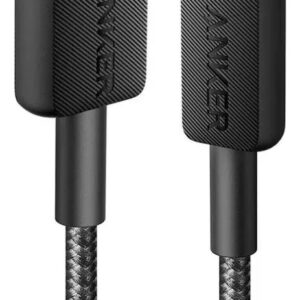 Cable Usb Tipo C Anker 322 Trenzado Nylon 1mt Carga Rápida N Negro