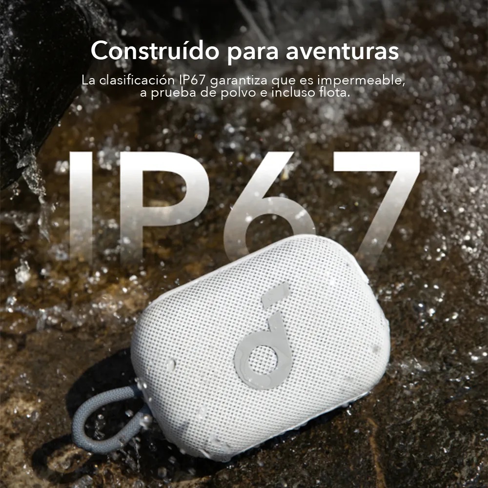 Parlante Bluetooth 5.3 Soundcore Select 4 Go 5w Ip67 20 H W Blanco - Imagen 4