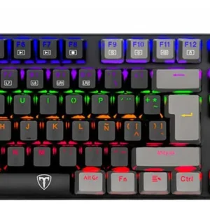 Teclado Mecanico Gamer T-dagger Bora Lite T-tgk313-l Rainbow Negro Español Latinoamérica