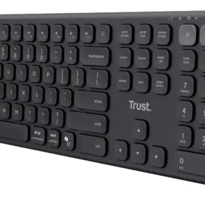 Teclado Trust Vaiya Inalambrico-bluetooth Recargable 2.4hz Negro Español
