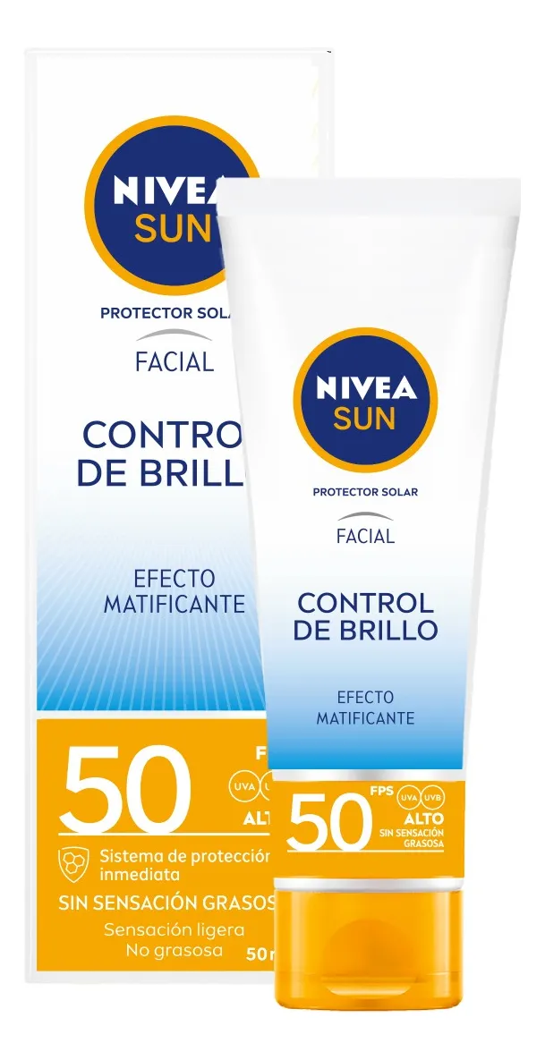 Protector Solar Facial Nivea Sun Control Brillo, Efecto Mati