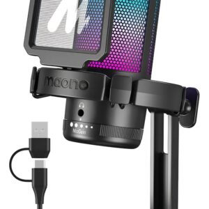 Micrófono De Condensador Maono Dgm20rgb Pro Gamer Con Soport Negro