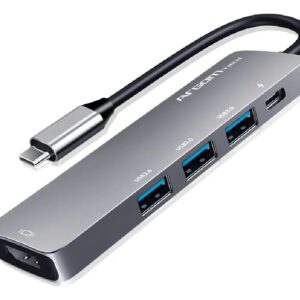 Hub Usb C Argomtech 5 En 1 A00594 Usb3.0/usb2.0/hdmi-4k/usbc Color Gris