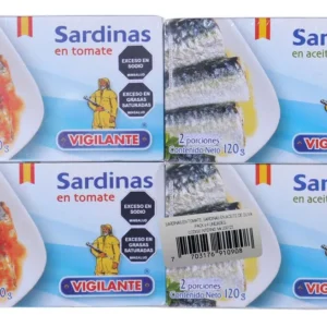 Vigilante Sardinas Surtidas 4 Unidades / 120 G / 4.2 Oz
