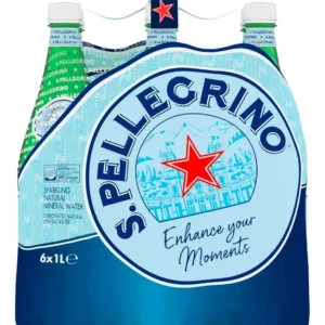 San Pellegrino Agua Carbonatada 6 Unidades / 1 L / 33.8 Oz