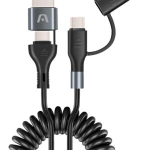 Cable Carga Rápida 4 En 1 De 60 W Resorte De 1,5 M Argom