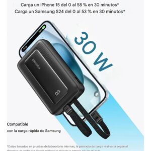 Power Bank Anker 20.000mah 30watss Zolo Usb-c Y Lightning