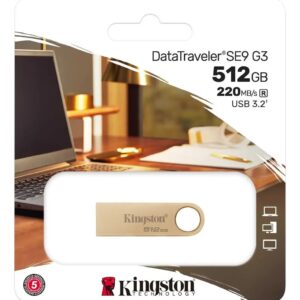 Memoria Usb 3.2 Kingston Datatraveler Se9 G3 512gb Color Dorado