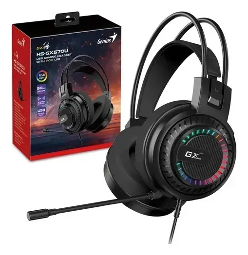 Auriculares + Mic Genius Hs-gx570u Gamer Usb Negro