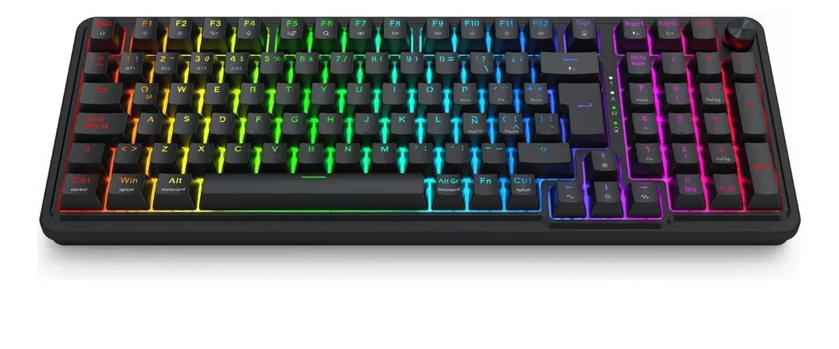 Teclado Mecanico Gamer Redragon K686rgb-pro-sp Negro Español Latinoamérica - Imagen 2