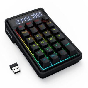 Teclado Numérico Redragon Cove Wireless K733-rgb 22 Teclas Gasket Mount Inalámbrico con perilla multifunción Función calculadora autónoma Switches Dragon Chant Bluetooth USB-C